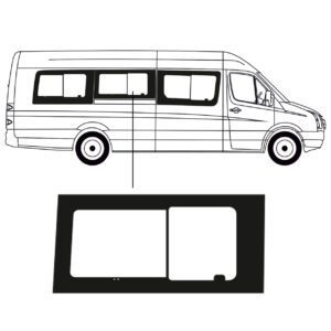 Schuifruit Volkswagen Crafter 2006 L3 en L4 Rechts Midden