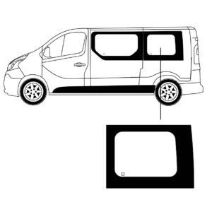 Zijruit Nissan Primastar L2 2003 Links Achter