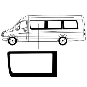 Zijruit Volkswagen Crafter 2006 L3 en L4 Links Voor