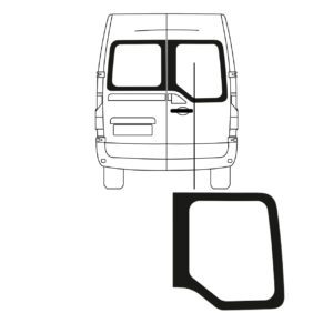 Achterruit - Renault - Master - 2010 - Rechter - Achterdeur