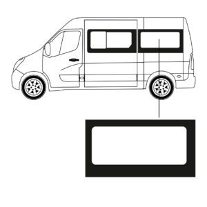 Zijruit - Renault - Master - L2 - 2010 - Links - Achter