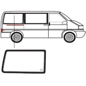 Zijruit -Volkswagen - Transporter - T4 - Rechts - Achter