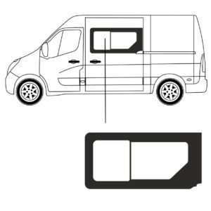 Schuifruit - Zijruit - Renault - Master - L1 - 2010 - Links - Voor