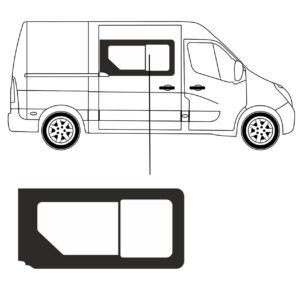 Schuifruit - Zijruit - Renault - Master - L1 - 2010 - Rechts - Voor