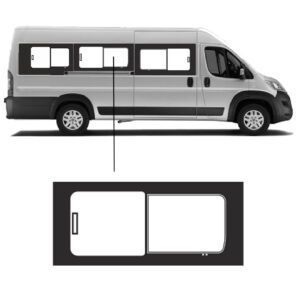 Schuifruit Citroen Jumper L3 en L4 Rechterzijde midden