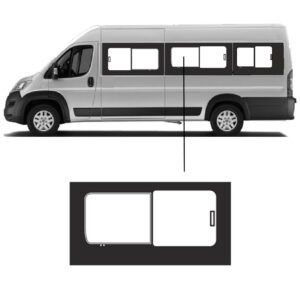 Schuifruit Fiat Ducato L3 en L4 Linkerzijde Midden