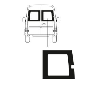 Achterruit - Volkswagen LT35 - L2- 1995/2006 - Rechter Achterdeur