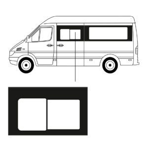 Schuifruit - Zijruit - Mercedes Sprinter 312 - L2 - 1995/2006 - Links Voor