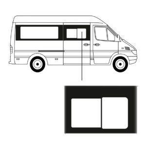 Schuifruit - Zijruit - Volkswagen LT35 - L2 - 1995/2006 - Rechts Voor